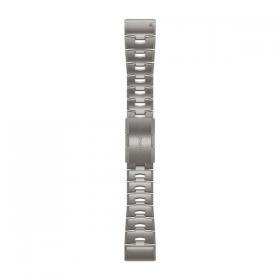 Garmin Bransoleta Quatix 6X Solar QuickFit 26 mm, srebrna tytanowa z otworami, Oryginalna Garmin [0101286408]