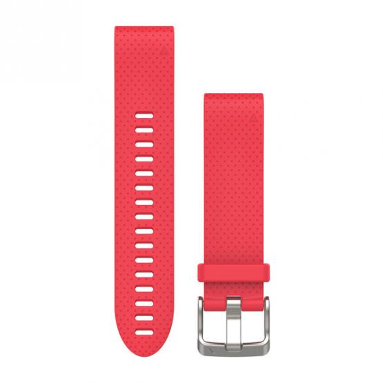Garmin Pasek Fenix 5S Różowy- Quick Fit 20 mm, silikonowy, pasuje do Fenix 5S Plus, Fenix 6S, D2 Delta S, Oryginalny Garmin [010-12491-14]