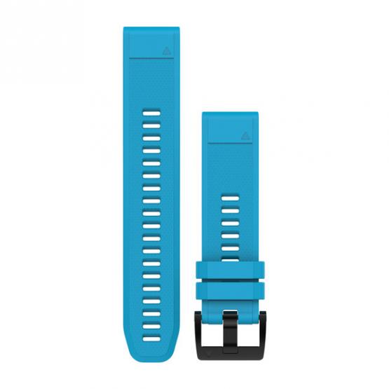 Pasek Fenix 5 - Błękitny Quick Fit 22 mm, silikonowy, do Fenix 5 Plus, Instinct, Forerunner 935 945, MARQ, Quatix 5, Oryginalny Garmin