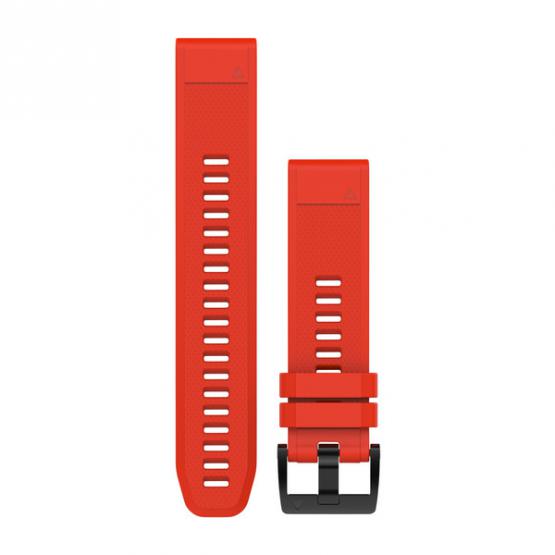 Garmin Pasek Fenix 5 Czerwony - Quick Fit 22 mm, silikonowy, do Fenix 5 Plus, Fenix 6, Instinct, Forerunner 935 945, MARQ, Quatix 5 i 6, Oryginalny Garmin [010-12496-03]