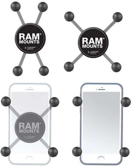 RAM Mounts RAM-B-367U-UN10U uchwyt X-Grip do przenośnych urządzeń np. smartfon lub nawigacja samochodowa montowany do kierownicy motocykla ze śrubami M8