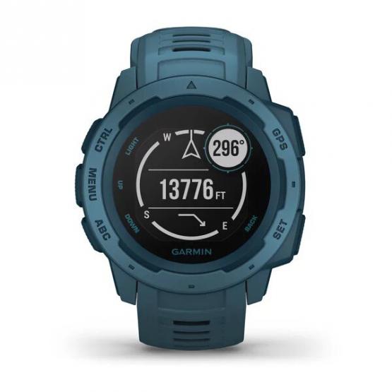 Garmin Instinct - kolor stalowoniebieski - zegarek GPS o wojskowej klasie wytrzymałości 810G, z kompasem, barometrem i profilami sportowymi [010-02064-04]