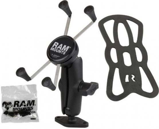 RAM Mounts RAM-B-102-UN10U uniwersalny uchwyt X-Grip IV do dużych smartfonów z głowicą obrotową montowany do płaskiej powierzchni