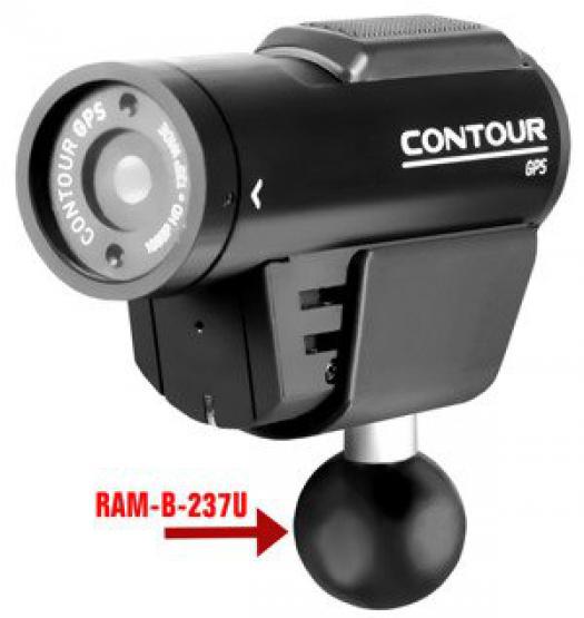 RAM Mounts RAM-B-237U uniwersalna podstawa do aparatu lub kamery Składa się z gumowej kuli o średnicy 1 cala podłączonej z 1 calowym gwintem do montażu kamery