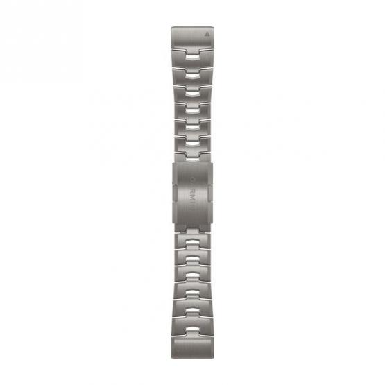 Garmin Tytanowa bransoleta z otworami Fenix 6X - Quick Fit 26 mm, srebrna, pasuje do Fenix 5X, 5X Plus, Fenix 3, Tactix Bravo Charlie Delta, Oryginalna Garmin [010-12864-08]