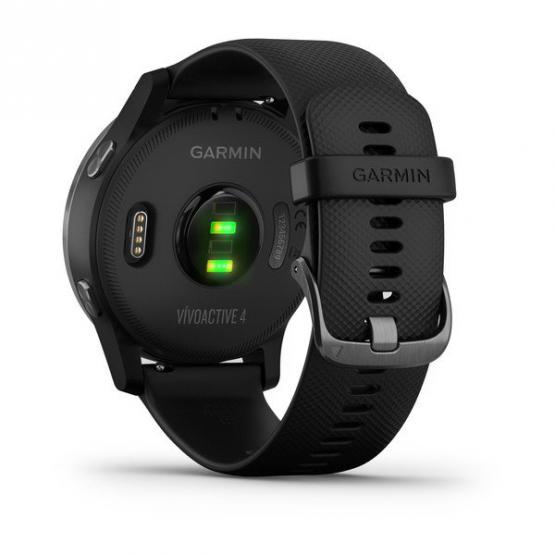 Garmin vivoactive 4 Czarny z popielatym zapięciem [010-02174-13]