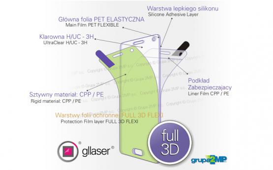 Folia Ochronna Gllaser Full 3D Flexi do Garmin Vivomove 3
