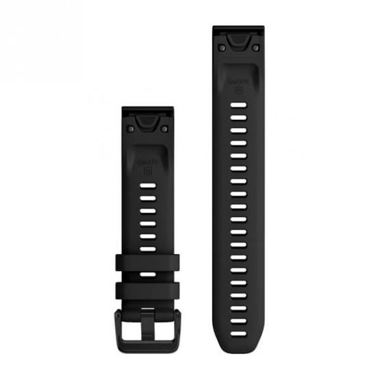 Garmin Pasek Fenix 6S czarny super długi - Quick Fit 20 mm, silikonowy, pasuje do Fenix 5S, 5S Plus, D2 Delta S, Oryginalny Garmin [010-13028-00]