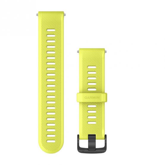 Garmin Pasek Forerunner 955 - żółty z popielatym zapięciem, 22 mm, silikonowy, Oryginalny Garmin [010-11251-2V]
