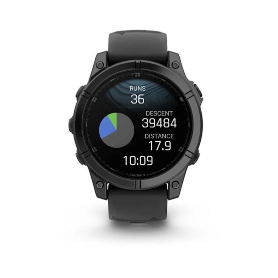 Garmin Fenix E - 47mm, ekran AMOLED, Standard, Slate grey Stal nierdzewna  z paskiem czarnym [010-03025-01]