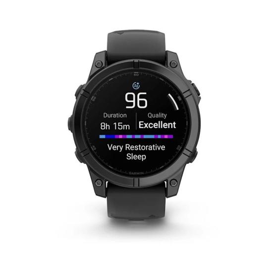 Garmin Fenix E - 47mm, ekran AMOLED, Standard, Slate grey Stal nierdzewna  z paskiem czarnym [010-03025-01]