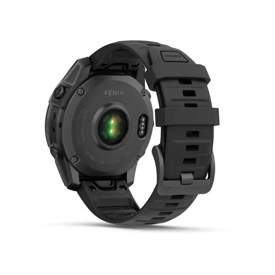 Garmin Fenix E - 47mm, ekran AMOLED, Standard, Slate grey Stal nierdzewna  z paskiem czarnym [010-03025-01]