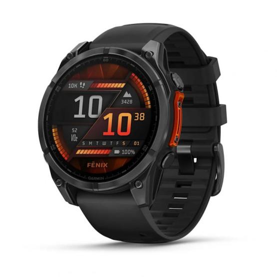 Garmin Fenix 8 - 47mm, ekran AMOLED, Standard, Slate grey z paskiem czarnym [010-02904-00]