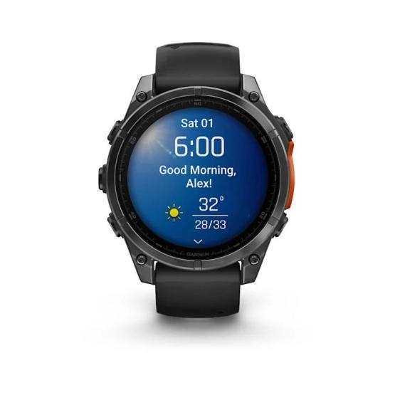 Garmin Fenix 8 - 47mm, ekran AMOLED, Standard, Slate grey z paskiem czarnym [010-02904-00]