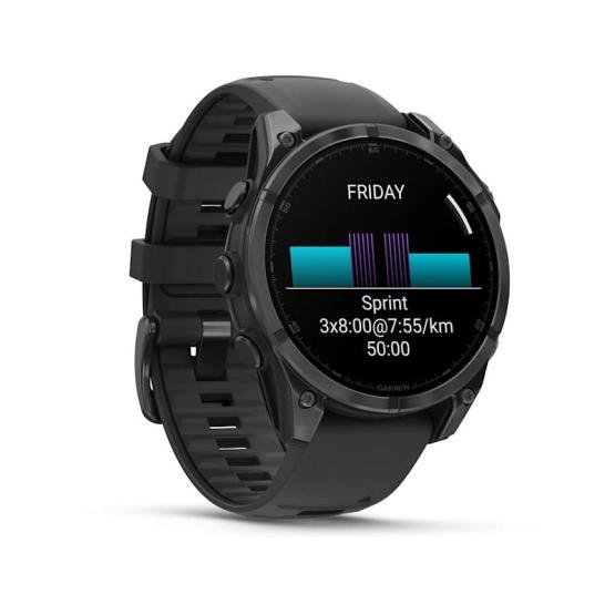 Garmin Fenix 8 - 47mm, ekran AMOLED, Standard, Slate grey z paskiem czarnym [010-02904-00]