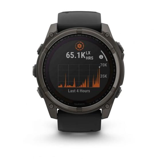 Garmin Fenix 8 - 51mm, ekran MIP, Solar, Sapphire, Carbon grey DLC titanium z paskiem czarnym [010-02907-11]