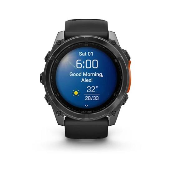 Garmin Fenix 8 - 51mm, ekran AMOLED, Standard, Slate grey z paskiem czarnym [010-02905-00]