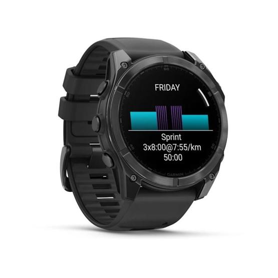 Garmin Fenix 8 - 51mm, ekran AMOLED, Standard, Slate grey z paskiem czarnym [010-02905-00]