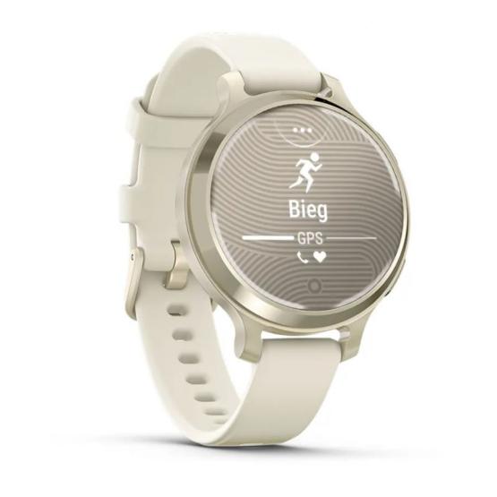 Garmin Lily 2 Active Lunar Gold z paskiem silikonowym w kolorze Bone [010-02891-00]