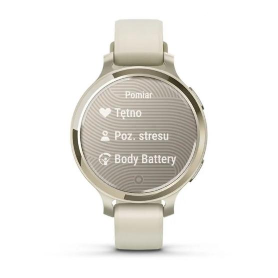 Garmin Lily 2 Active Lunar Gold z paskiem silikonowym w kolorze Bone [010-02891-00]