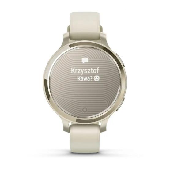 Garmin Lily 2 Active Lunar Gold z paskiem silikonowym w kolorze Bone [010-02891-00]