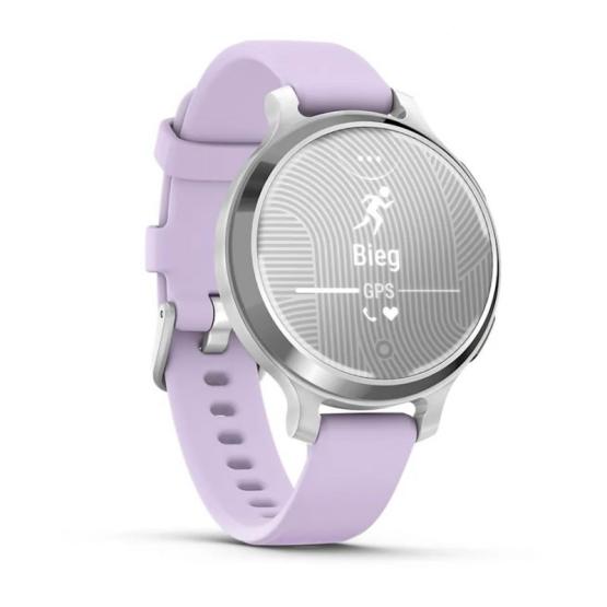 Garmin Lily 2 Active Srebrny z paskiem silikonowym w kolorze Purple Jasmine [010-02891-01]