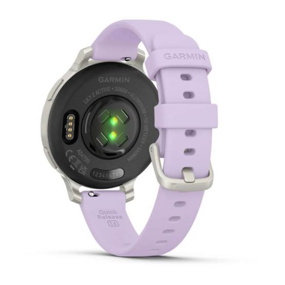 Garmin Lily 2 Active Srebrny z paskiem silikonowym w kolorze Purple Jasmine [010-02891-01]