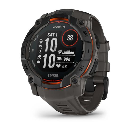 Garmin Instinct 3 50mm Solar Czarny z paskiem w kolorze Charcoal grafitowym [010-02935-00]