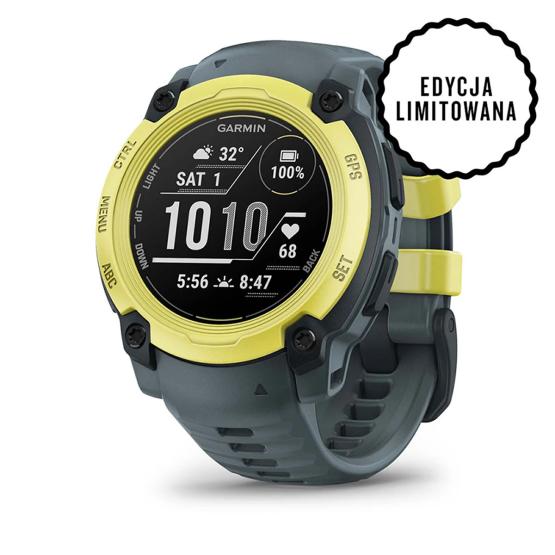 Garmin Instinct E 40mm Electric Lime z paskiem w kolorze Twilight ciemno niebieskim [010-02932-01]