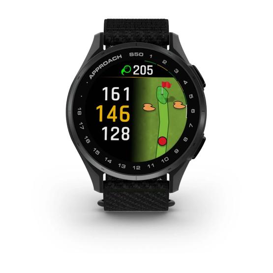 Garmin Approach S50 czarny z nylonowym paskiem ComfortFit [010-03010-00]