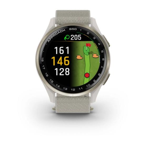 Garmin Approach S50 kremowozłoty z nylonowym paskiem ComfortFit [010-03010-01]