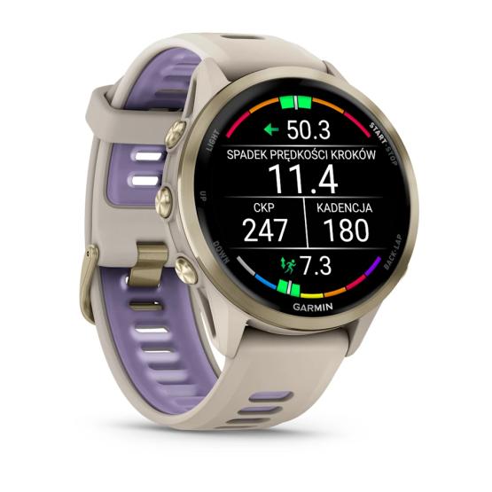 Garmin Forerunner 970 Szaro beżowy French Grey Soft Gold [010-02969-12]