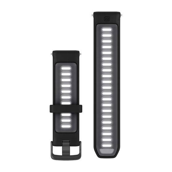Garmin Silikonowy pasek 20 mm Quick Release Forerunner 55, 245, 645 / Vivomove HR, 3, Luxe, Style / Venu / Vivoactive 3, 5 - półprzezroczysty Czarny [010-11251-AQ]