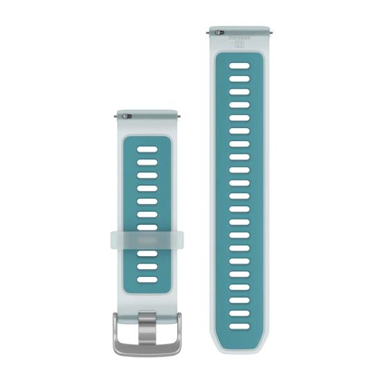 Garmin Paski silikonowe 22 mm Quick Release Vivoactive 4 / Venu 2, 3 / Forerunner 255, 265 - półprzezroczysty Whitestone/Turquoise [010-11251-AU]