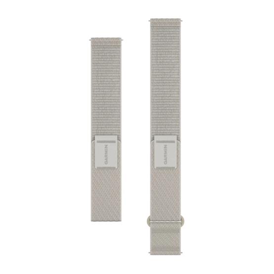 Garmin Nylonowy Sportowy pasek ComfortFit 20 mm Quick Release Forerunner 55, 245, 645 / Vivomove HR, 3, Luxe, Style / Venu / Vivoactive 3, 5 - beżowy Ivory [010-13440-01]