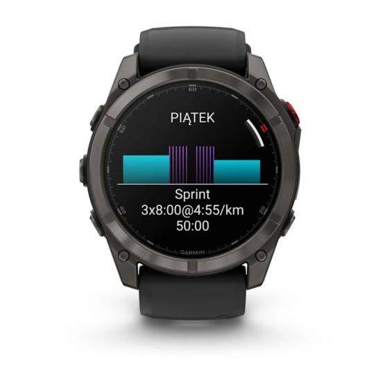 Garmin Fenix 8 PRO 51mm Czarny Sapphire Carbon grey DLC titanium AMOLED [010-03199-01]