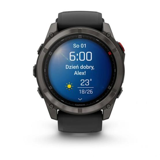 Garmin Fenix 8 PRO 51mm Czarny Sapphire Carbon grey DLC titanium AMOLED [010-03199-01]
