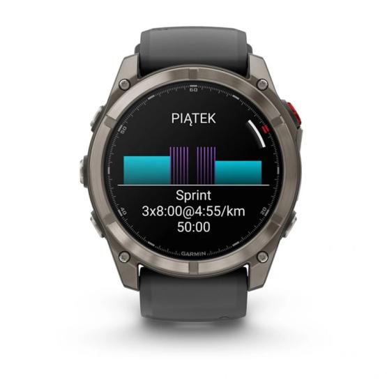 Garmin Fenix 8 PRO 51mm Srebrny Sapphire Tytanowy AMOLED [010-03199-11]