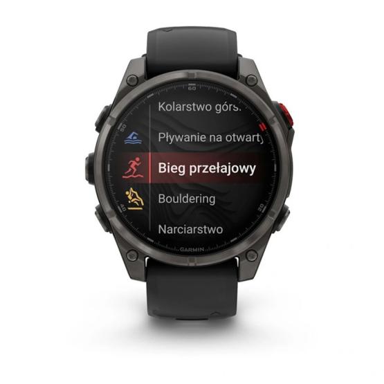 Garmin Fenix 8 PRO 47mm Czarny Sapphire Carbon grey DLC titanium AMOLED [010-03198-01]