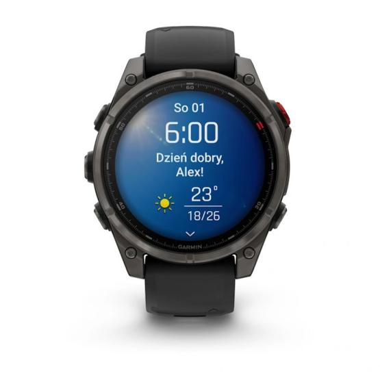 Garmin Fenix 8 PRO 47mm Czarny Sapphire Carbon grey DLC titanium AMOLED [010-03198-01]