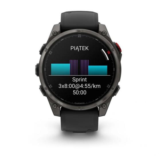 Garmin Fenix 8 PRO 47mm Srebrny Sapphire Tytanowy AMOLED [010-03198-11]