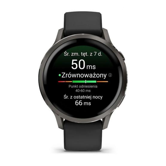 Garmin Venu 4 41mm Czarny Slate z czarnym paskiem [010-03013-02]