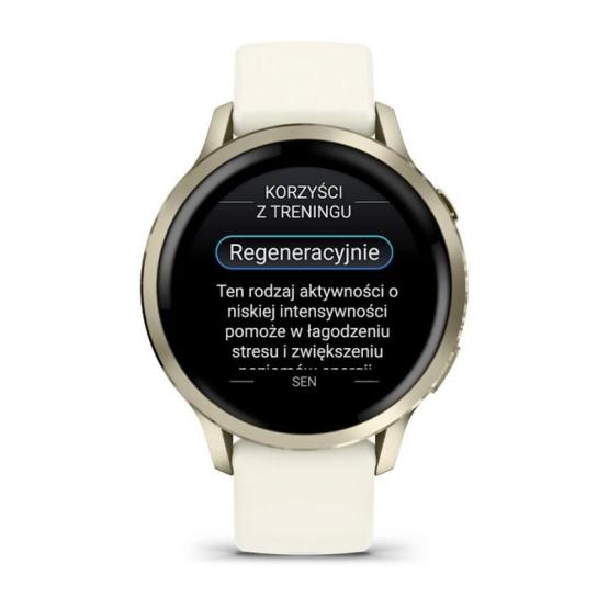 Garmin Venu 4 41mm Jasnozłoty z paskiem kość słoniowa Bone [010-03013-00]