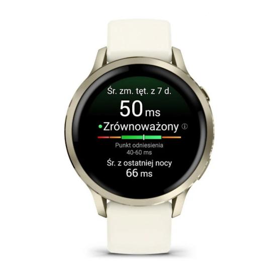 Garmin Venu 4 41mm Jasnozłoty z paskiem kość słoniowa Bone [010-03013-00]