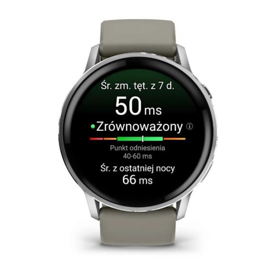 Garmin Venu 4 45mm Srebrny z szarym paskiem [010-03014-01]