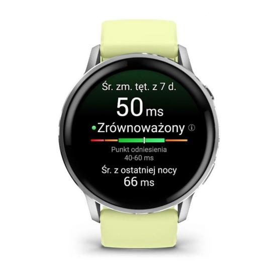 Garmin Venu 4 45mm Srebrny z żółtym paskiem Citron [010-03014-02]