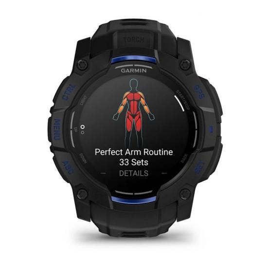 Garmin Instinct 3 50mm AMOLED Black / Bolt blue [010-03020-03]