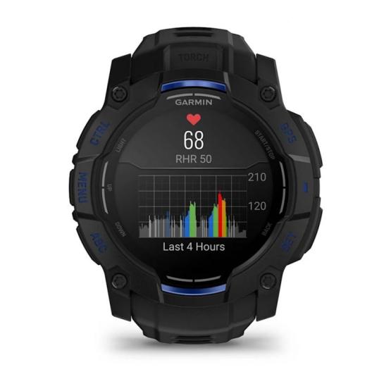 Garmin Instinct 3 50mm AMOLED Black / Bolt blue [010-03020-03]