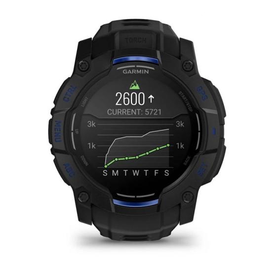 Garmin Instinct 3 50mm AMOLED Black / Bolt blue [010-03020-03]