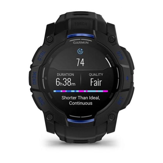 Garmin Instinct 3 50mm AMOLED Black / Bolt blue [010-03020-03]